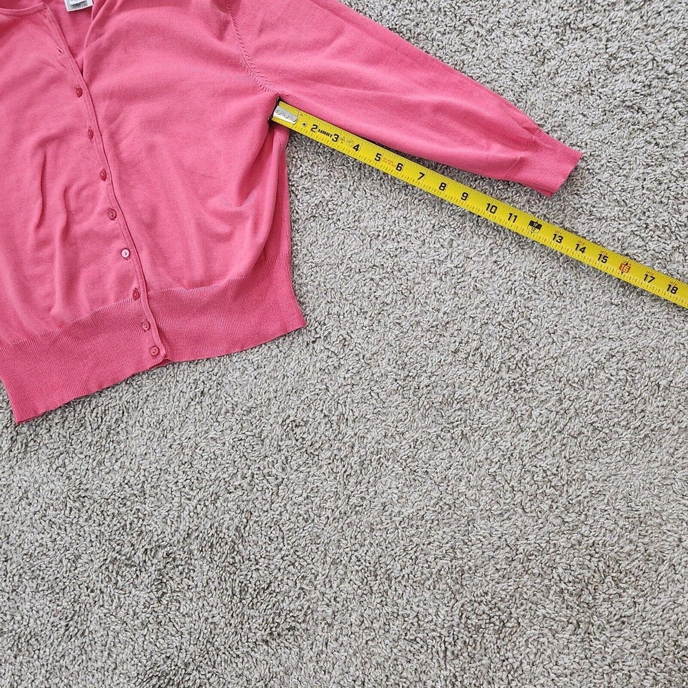 Talbots Women's Silk Blend Cardigan Sweater Long Sleeve Button-Up Casual Size M - Picture 9 of 10